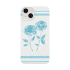 お店屋さんの水色の薔薇 iPhone Smartphone Case