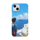 midjourney_travelerのサントリーニ島 Smartphone Case