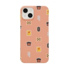 東邦電機工業 official shopの踏切・鉄道イラストモノグラム(レッド) Smartphone Case