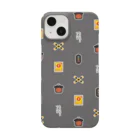 東邦電機工業 official shopの踏切・鉄道イラストモノグラム(グレー) Smartphone Case