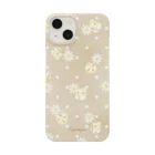 ぴよりびより🐣🧡ひよこのお店屋さんの【ぴよりびより】ぴよりの花柄（淡色ベージュ） Smartphone Case