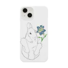 せとかうさぎ♡のお腹出しうさぎと百合（色違いver） Smartphone Case