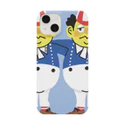 Nobby's SUZURI shopの双子のおじさん（ブルーバック） Smartphone Case