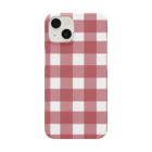 kiki25のgingham check red スマホケース