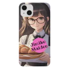 Jimiko Maiden (ジミコメイデン)の【Jimiko Maiden】パンとメイドさん(iPhoneケース) Smartphone Case