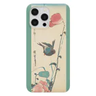 SONOTENI-ARTの024-002　歌川広重　『ポピーとスズメ』　スマホケース　表側面印刷　iPhone 14ProMax/14Plus/13ProMax/12ProMax専用デザイン　SC4-2 iPhone Smartphone Case