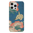 SONOTENI-ARTの003-003　葛飾北斎　『芍薬　カナアリ』　スマホケース　表側面印刷　iPhone 14ProMax/14Plus/13ProMax/12ProMax専用デザイン　SC4-2 iPhone Smartphone Case