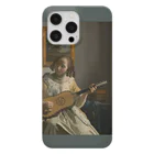SONOTENI-ARTの008-011　フェルメール　『ギターを弾く女』　スマホケース　表側面印刷　iPhone 14ProMax/14Plus/13ProMax/12ProMax専用デザイン　SC4-2 スマホケース