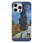 SONOTENI-ARTの005-003　ゴッホ　『糸杉と星の見える道』　スマホケース　表側面印刷　iPhone 14ProMax/14Plus/13ProMax/12ProMax専用デザイン　SC4-2 iPhone Smartphone Case