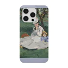 SONOTENI-ARTの012-002　エドゥアール・マネ　『庭のモネ一家』　スマホケース　表側面印刷　iPhone 14/14Pro/13/13Pro/12/12Pro専用デザイン　SC4-1 iPhone Smartphone Case