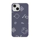 hikari_graphicsの園の生活　英字ver　NAVY スマホケース