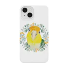 mariechan_koboの031 シロハラインコ オレンジ小花のリース Smartphone Case