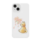 星屑とたんぽぽの犬と桜 スマホケース