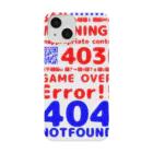 NONAME404の404NOTFOUND（あかとあお） スマホケース