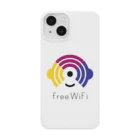 Free-WiFiのFree WiFi ロゴ グッズ（薄地） スマホケース
