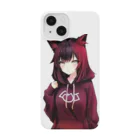 Red & Brack の猫耳パーカー Smartphone Case