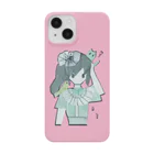 もあのねこの切り貼り絵 女の子 ピンク Smartphone Case