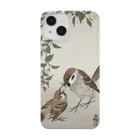 MUGEN ARTの小原古邨　雀の親子  Ohara Koson / Birds and plants iPhone Smartphone Case