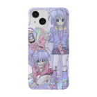 目に優しい青の顔が隠れてない方 iPhone Smartphone Case