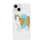 takaseのSHOPのプールに行く気の柴犬 スマホケース