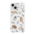 omamiの犬とお花柄 Smartphone Case