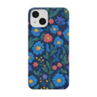 _Anzuの3D　花々　ブルー×ピンク Smartphone Case