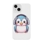 Vasetti_pressのヘッドホンを付けているペンギン スマホケース