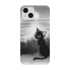 BATKEI ARTの月夜の海と黒猫と Smartphone Case