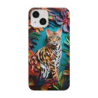 ANIMAL WORLDのペーパーアート Bengal cat Smartphone Case