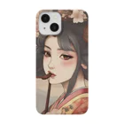 smgrlinosaのJapanese Kimono Girl, Geisha Smartphone Case