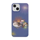 やちよ｜リアル鳥イラストのはちまき鳥_オシドリ夫婦 Smartphone Case