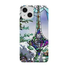 はる【AI世界遺産】のステンドグラス風猫@ダマスカス Smartphone Case