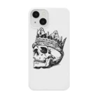 COOL&SIMPLEのBlack White Illustrated Skull King  スマホケース