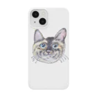 れいにゃん堂&れいにゃあ～と😺のチョークアートの見上げるサビ猫 Smartphone Case