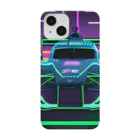 クリエイティブキャンパスマンのネオンを纏うレーシングカー　 Smartphone Case