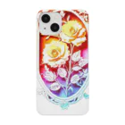 楽輝世のペーパークラフト風 水彩画「薔薇01」 Smartphone Case