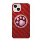 ken_ikedaのカーボン調赤＋肉球 Smartphone Case