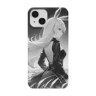 ラビットホーム（RH）のモノクロ兎の少女 Smartphone Case