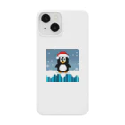 フリーダムのクリスマスの陽気なペンギン スマホケース