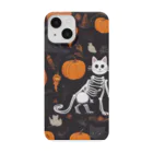 ToToMoの【ハロウィン】スケルトンキャット Smartphone Case