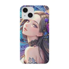 Rapitesu_AI_officialの「花の中の美 - レースの少女」 Smartphone Case