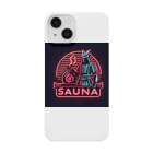 N SAUNA LOGOのネオン風サウナロゴ5侍 スマホケース