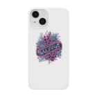 N SAUNA LOGOのネオン風花柄サウナロゴ11　花柄ver.4 Smartphone Case