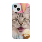 猫雑貨屋　ねこまろのアイスを食べた猫 Smartphone Case