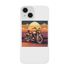 毎日がにゃんとも幸せ マサッチShopのレトロバイクドット　夕日編　№３ スマホケース