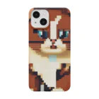 kindonesiaのドット絵のマンチカン スマホケース