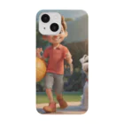 ワンダーワールド・ワンストップの男の子と愛らしいシュナウザー・ドッグ② Smartphone Case