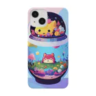 HMKの猫のガラスドーム Smartphone Case