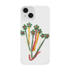 こどもと私の絵や粘土の花瓶に入った星の花 Smartphone Case