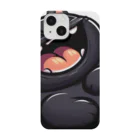 にゃんたれの爆笑しているデブの黒猫 Smartphone Case